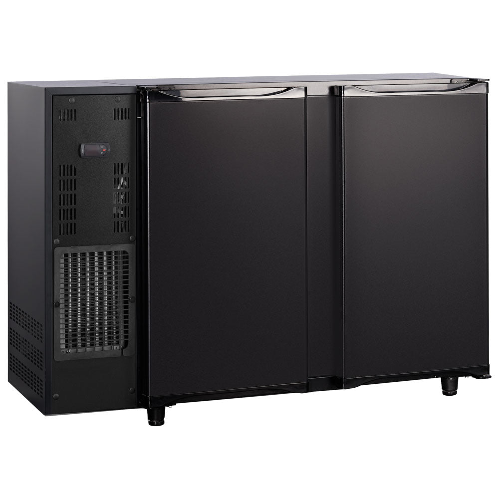 Barkühlschrank mit 2 Flügeltüren, 380 Liter, -2°/+8°C - schwarz lackiert — Virtus IBC0100
