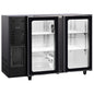 Barkühlschrank mit 2 Glasflügeltüren, 380 Liter, -2°/+8°C - schwarz lackiert — Virtus IBC0101