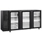 Barkühlschrank mit 3 Glasflügeltüren, 587 Liter, -2°/+8°C - schwarz lackiert — Virtus IBC0103