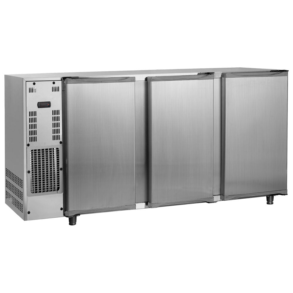 Barkühlschrank mit 3 Flügeltüren, 587 Liter, -2°/+8°C - Edelstahlausführung — Virtus IBC0108