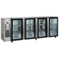 Barkühlschrank mit 4 Glasflügeltüren, 794 Liter, -2°/+8°C - Edelstahlausführung — Virtus IBC0111
