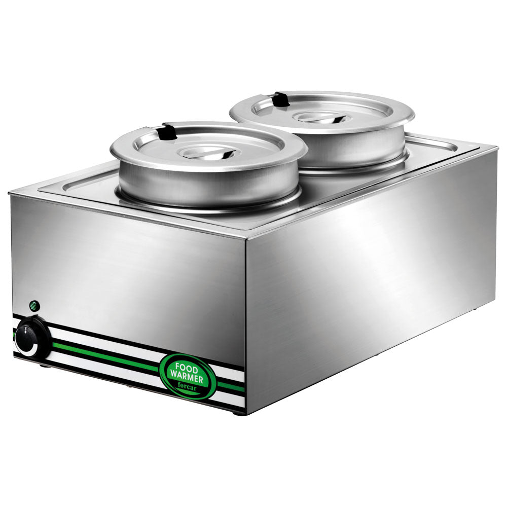 Speisenwärmer Bainmarie, 2x 8 Liter, +30°/+90°C — Virtus ICC0005