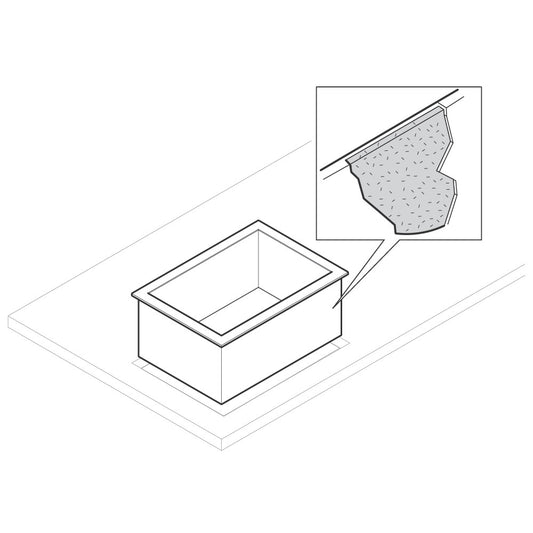 Isolierte Eiswanne, Einbaumodell, 800x465 mm — Virtus ICEI0804625