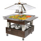 Bainmarie-Buffet, Inselmodell, 4x GN 1/1 H=150 mm, Haube nicht absenkbar — Virtus IEA0020