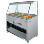 Bainmarie-Theke 4x GN 1/1 mit gerader Frontverglasung, +30°/+90°C — Virtus IEA0021