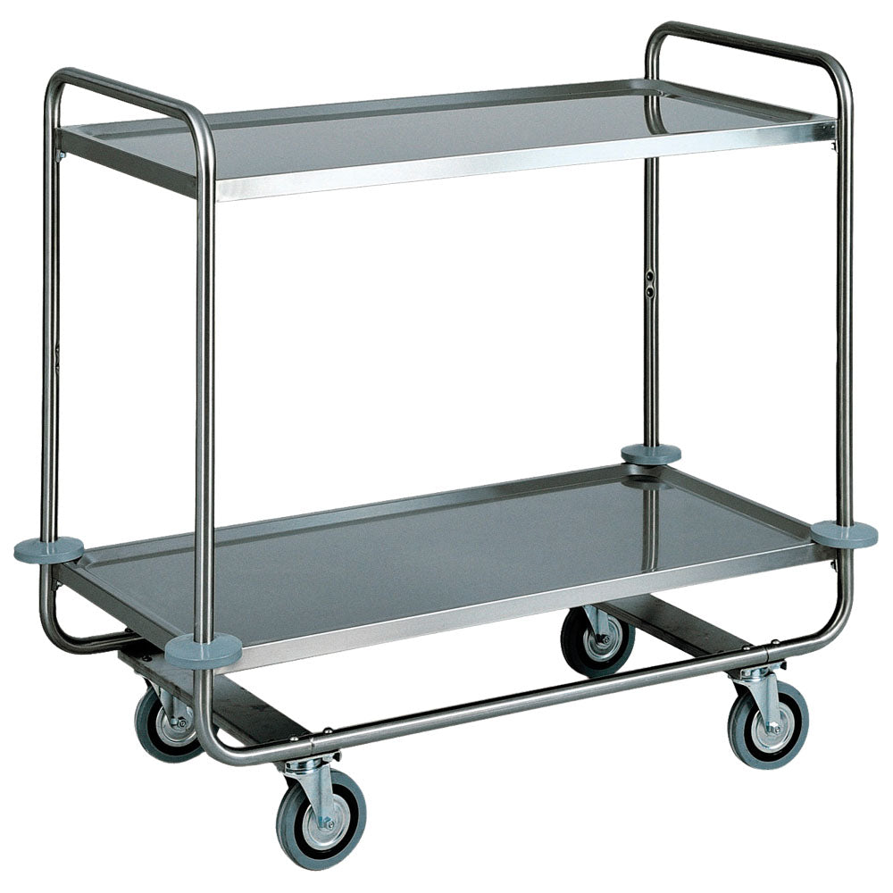 Service-Wagen in Edelstahl mit 2 Ebenen 1050x550 mm — Virtus IFA0001