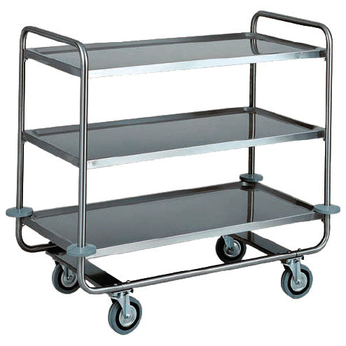 Service-Wagen in Edelstahl mit 3 Ebenen 1050x550 mm — Virtus IFA0002