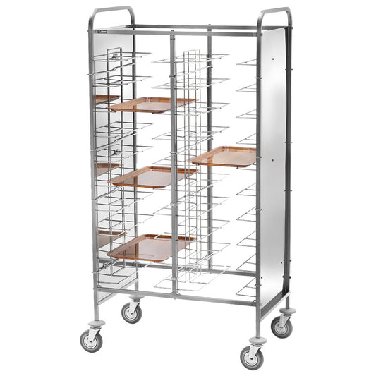 Transportwagen für Tabletts mit Seitenverkleidung, 20x 530x600 mm, H=125 mm — Virtus IFA0038