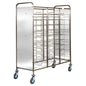 Transportwagen für Tabletts mit Seitenverkleidung, 30x 530x600 mm, H=125 mm — Virtus IFA0039