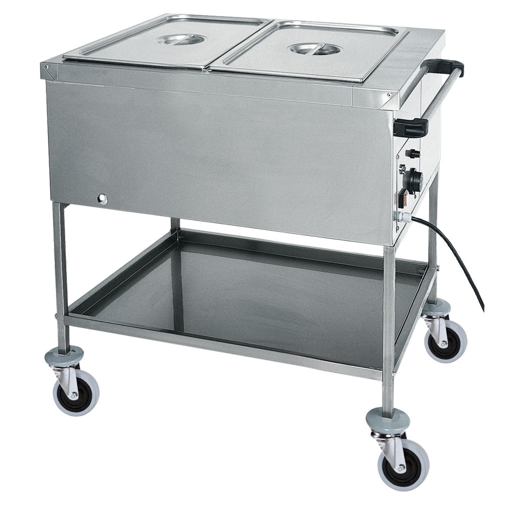 Bainmarie-Wagen mit Zwischenboden, 2x GN 1/1 H=200 mm, 1 Temperaturzone — Virtus IFD0009
