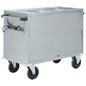 Bainmarie-Wagen auf beheiztem Schrank, 3x GN 1/1 H=200 mm, 3 Temperaturzonen — Virtus IFD0031/F