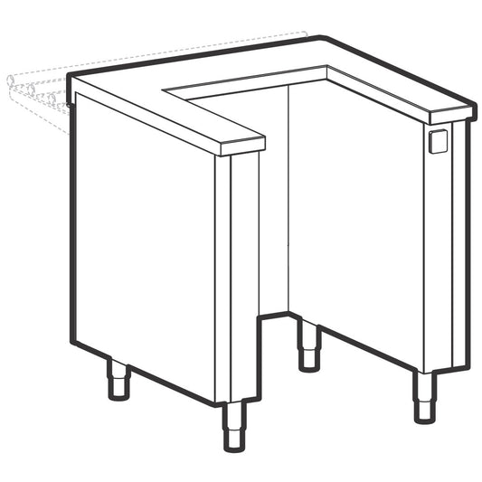 Element zur Einführung von Wagen, mit Steckdose, 1500x700 mm — Virtus IIA1007