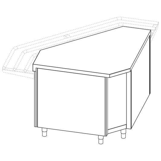 Aussen-Eckelement 90°, 1420x700 mm — Virtus IIA1008VT