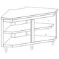 Innen-Eckelement 90°, 1420x700 mm — Virtus IIA1009VT