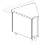 Aussen-Eckelement 45°, 875x700 mm — Virtus IIA1010VT