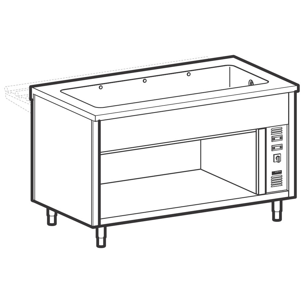 Beheizte Umluft-Wanne auf offenem Unterbau, 4x GN 1/1 — Virtus IIA3003/T