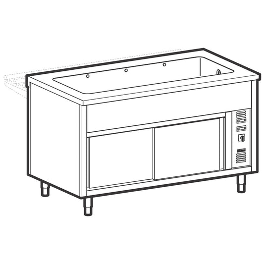 Bainmarie-Element auf Wärmeschrank, 2x GN 1/1 — Virtus IIA3009VT