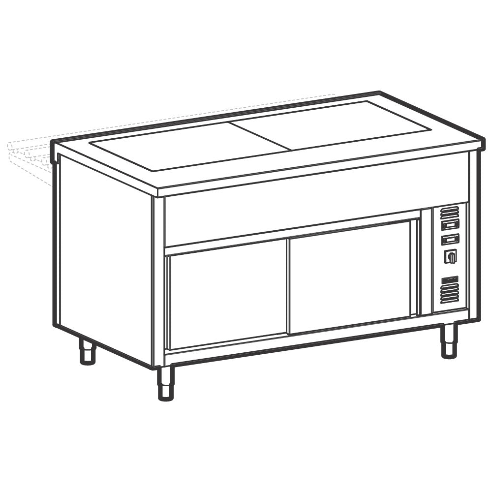 Warmhalteplatte mit gehärtetem Glas auf Wärmeschrank, 3x GN 1/1 — Virtus IIA4111