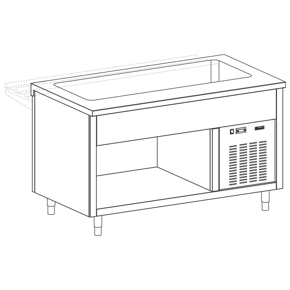 Kühlwanne auf offenem Unterbau, 3x GN 1/1 — Virtus IIA5002VT