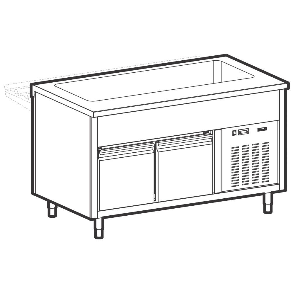 Kühlwanne auf gekühltem Unterbau, 4x GN 1/1 — Virtus IIA5005VT