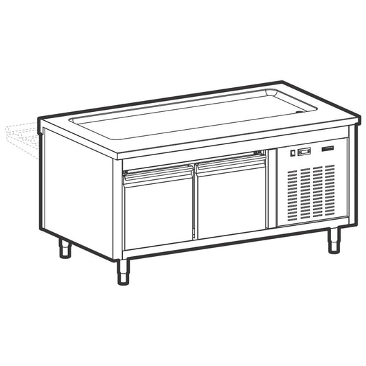 Kühlplatte auf gekühltem Unterbau, 3x GN 1/1 — Virtus IIA5115