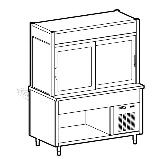 Kühlvitrine 3-etagig mit Kühlplatte auf offenem Unterbau, 6x GN 1/1 — Virtus IIA5147