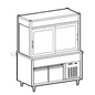 Kühlvitrine 3-etagig mit Kühlplatte auf gekühltem Unterbau, 6x GN 1/1 — Virtus IIA5151