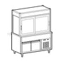 Kühlvitrine 3-etagig mit Kühlwanne auf gekühltem Unterbau, 6x GN 1/1 — Virtus IIA5188