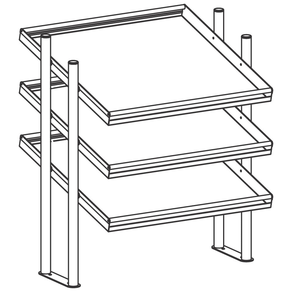 Gläser-Ausgabeelement, Tisch-Modell, 686x660 mm — Virtus IIA6014