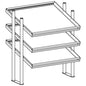Gläser-Ausgabeelement, Tisch-Modell, 686x660 mm — Virtus IIA6014