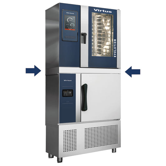 Stapelkit für 6x GN 1/1 Schockfroster + Elektroofen — Virtus KITCC061E/FN