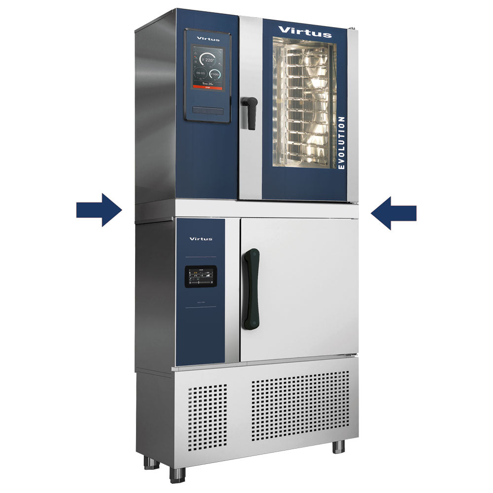 Stapelkit für 6x GN 1/1 Schockfroster + Gasofen — Virtus KITCC061G/FN