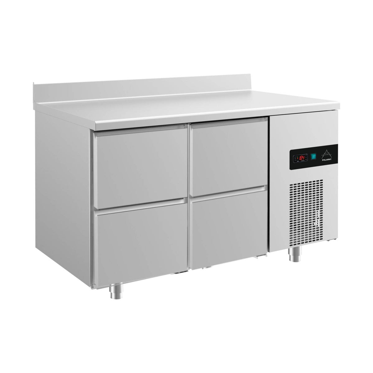 Kühltisch -2 bis +8°C 1400 × 700 × 850 mm mit 2x zwei Schubladen u. Aufkantung | A&S KT2ZZA