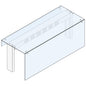 Ausgabeaufsatz 1 Ebene mit geradem Glas und Hustenschutz-Frontglas, 2035x475 mm — Virtus MIN7QC6