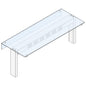 Ausgabeaufsatz 1 Ebene mit geradem Glas, 1710x450 mm — Virtus MIN7QS5