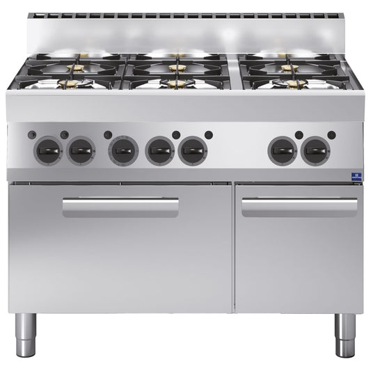 Gasherd, 6 Brenner, 1 Gasofen, 1 geschlossener Schrank — Virtus MS6511CFG