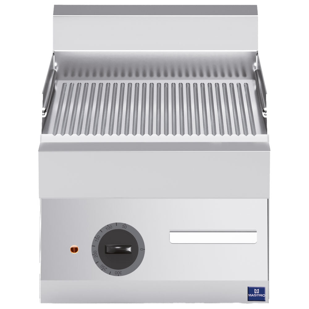 Elektro-Grillplatte, Tischmodell, verchromt gerillt — Virtus MS654FTRECRT