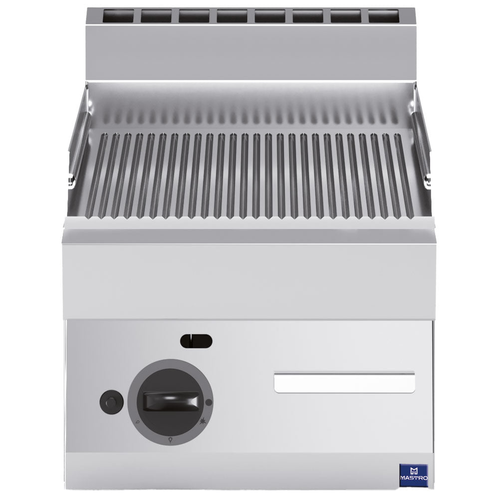 Gas-Grillplatte, Tischmodell, verchromt gerillt — Virtus MS654FTRGCRT
