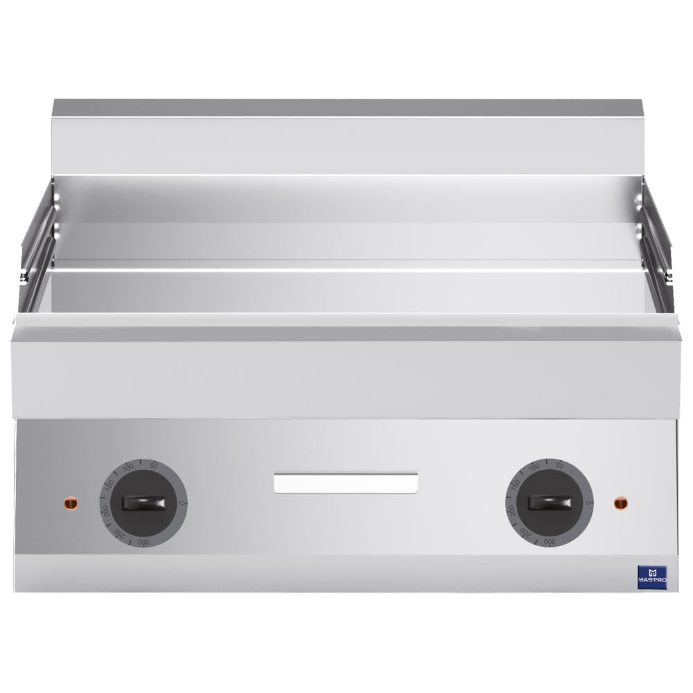 Elektro-Grillplatte, Tischmodell, verchromt glatt — Virtus MS657FTECRT