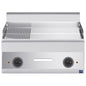 Elektro-Grillplatte, Tischmodell, verchromt 1/3 gerillt und 2/3 glatt — Virtus MS657FTRECRT