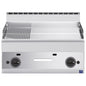 Gas-Grillplatte, Tischmodell, verchromt 1/3 gerillt und 2/3 glatt — Virtus MS657FTRGCRT