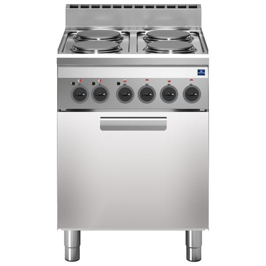 Elektroherd, 4 Platten, 1 Elektrokonvektionsofen mit Elektrogrill — Virtus MS66CFE