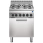 Elektroherd, 4 Platten, 1 Elektrokonvektionsofen mit Elektrogrill — Virtus MS66CFE