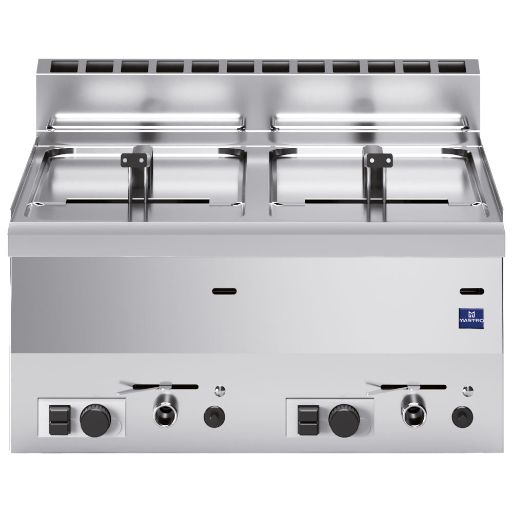 Gas-Fritteuse, Tischmodell, 8+8 Liter — Virtus MS66FRGT
