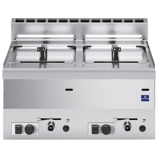 Gas-Fritteuse, Tischmodell, 8+8 Liter — Virtus MS66FRGT