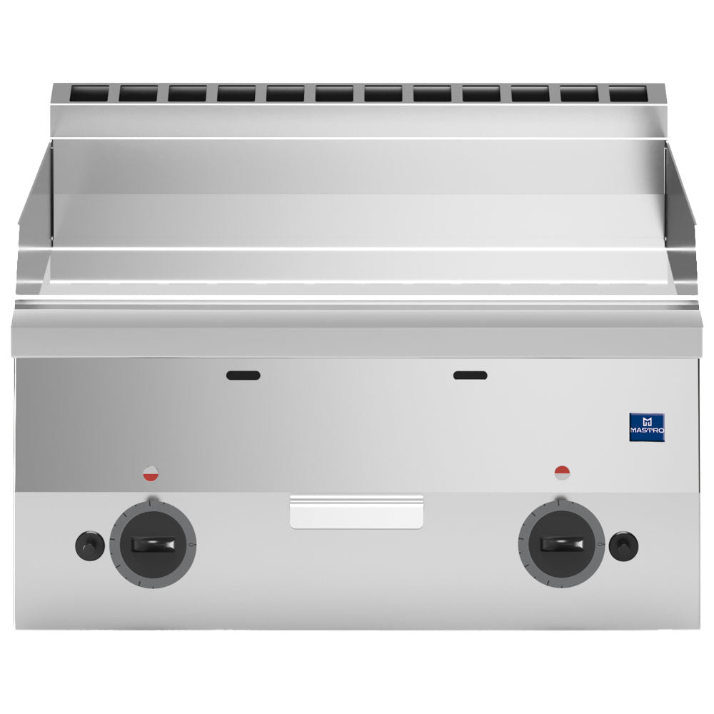 Gas-Grillplatte, Tischmodell, verchromt glatt — Virtus MS66FTGCRT