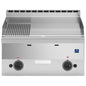 Gas-Grillplatte, Tischmodell, 1/3 gerillt und 2/3 glatt — Virtus MS66FTRGT