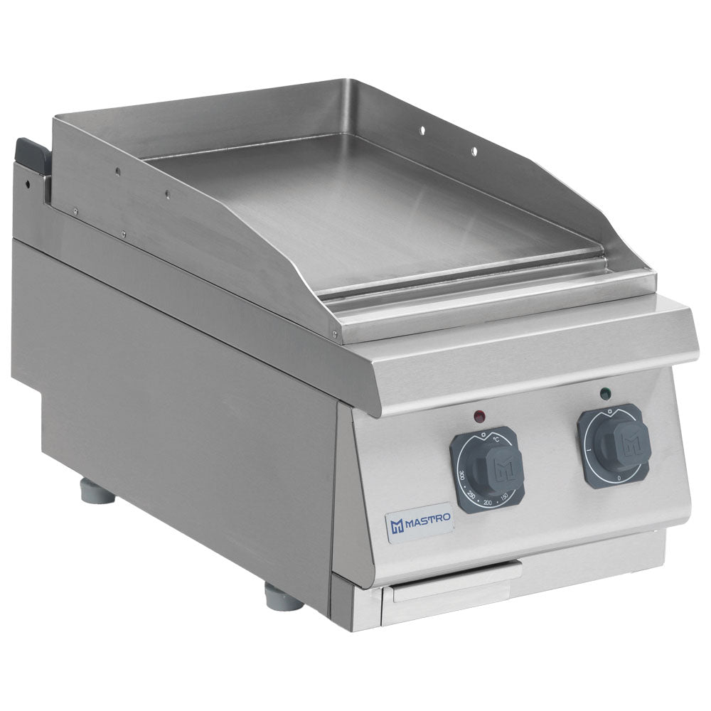 Elektro-Grillplatte, Tischmodell, glatte verchromte Platte — Virtus MS74FTECRT