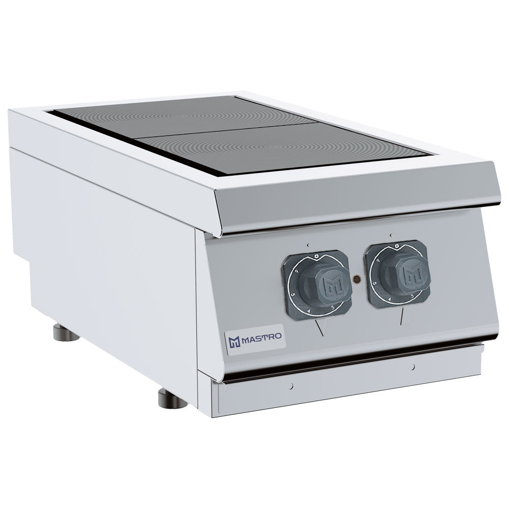 Elektrokochfeld mit 2 drehbaren Gussplatten je 3 kW, Tischmodell — Virtus MS74PCERT