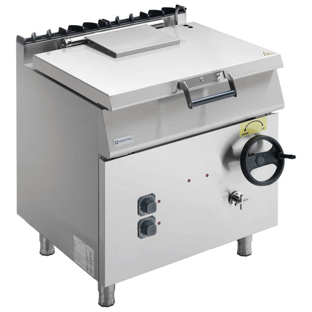 Elektro-Kippbratpfanne, Kapazität 60 Liter, Edelstahl-Becken — Virtus MS78BRE